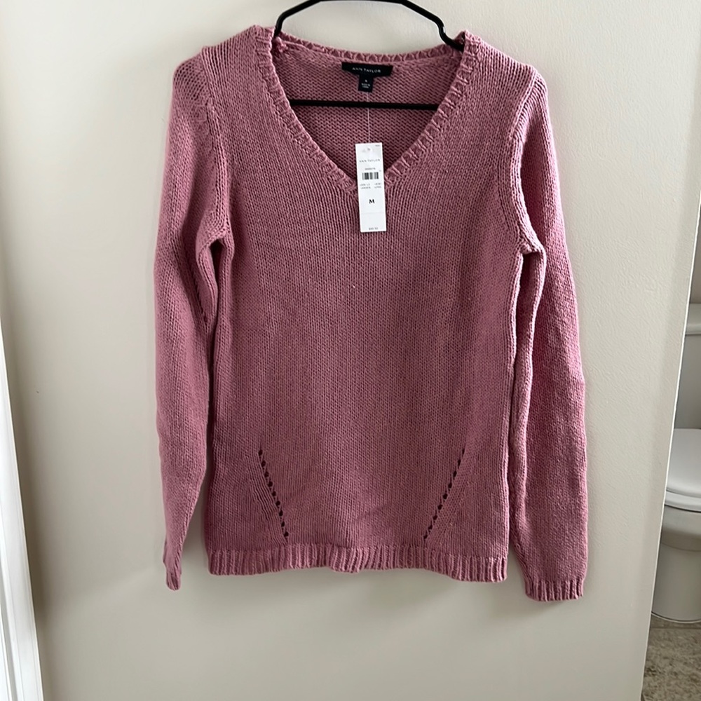 Pink Ann Taylor sweater NWT